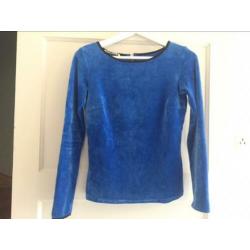 Vanilia zacht blauwe top maat 34