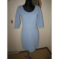 Caroline Biss mooi blauw tricot jurkje, 40