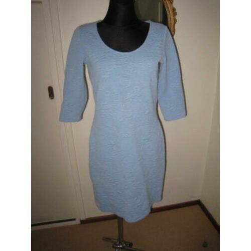Caroline Biss mooi blauw tricot jurkje, 40