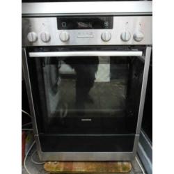 Siemens gasfornuis RVS hete lucht oven HX74W735N INOX 2,5 jr