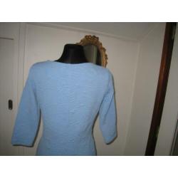 Caroline Biss mooi blauw tricot jurkje, 40