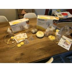 Medela swing + symphony (incl extra Philips avent cups)