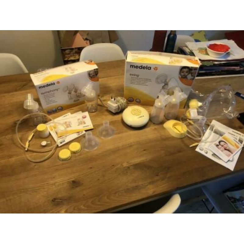 Medela swing + symphony (incl extra Philips avent cups)