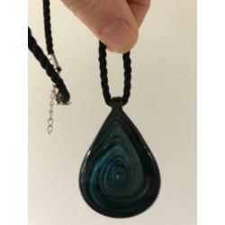 Halsketting met handgemaakte Murano hanger van glas Venetië