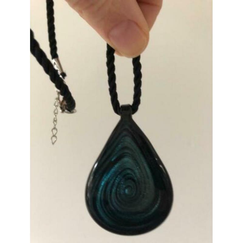 Halsketting met handgemaakte Murano hanger van glas Venetië