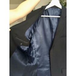 Donkerblauwe colbert (maat 51) + pantalon (maat 50) merk Liv