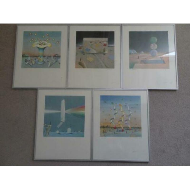 Artist Proof 5 dlg. serie schilderijen gesigneerd + genumm.