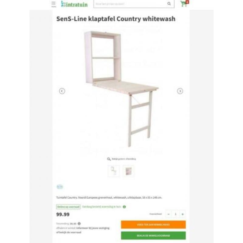 Country uitklaptafel
