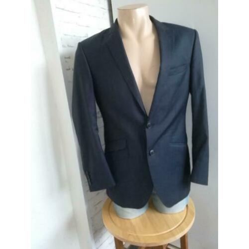 Marks & Spencer woolmark blend blauwe blazer/colbert M/48/50