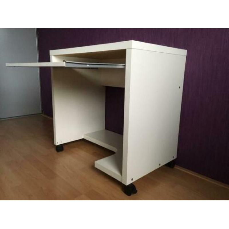 Bureau wit, verrijdbaar