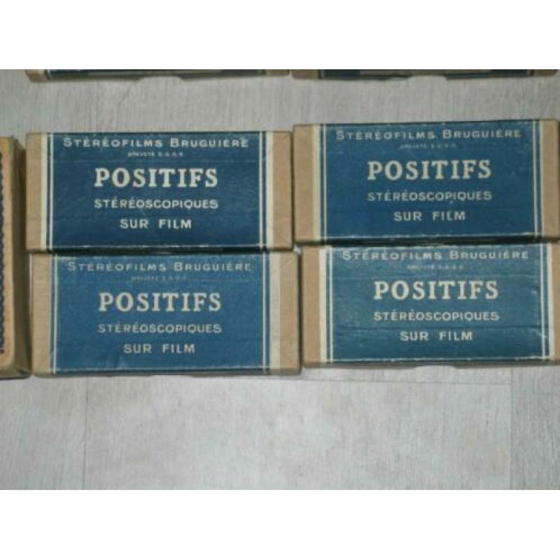 antieke stereoscope met 4 doosjes stereo foto positieven