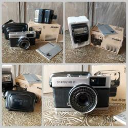Vintage analoog Olympus Trip 35 fotocamera + Philips flits