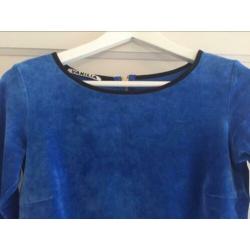 Vanilia zacht blauwe top maat 34
