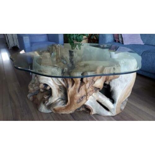 Boomstam salontafel