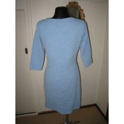 Caroline Biss mooi blauw tricot jurkje, 40