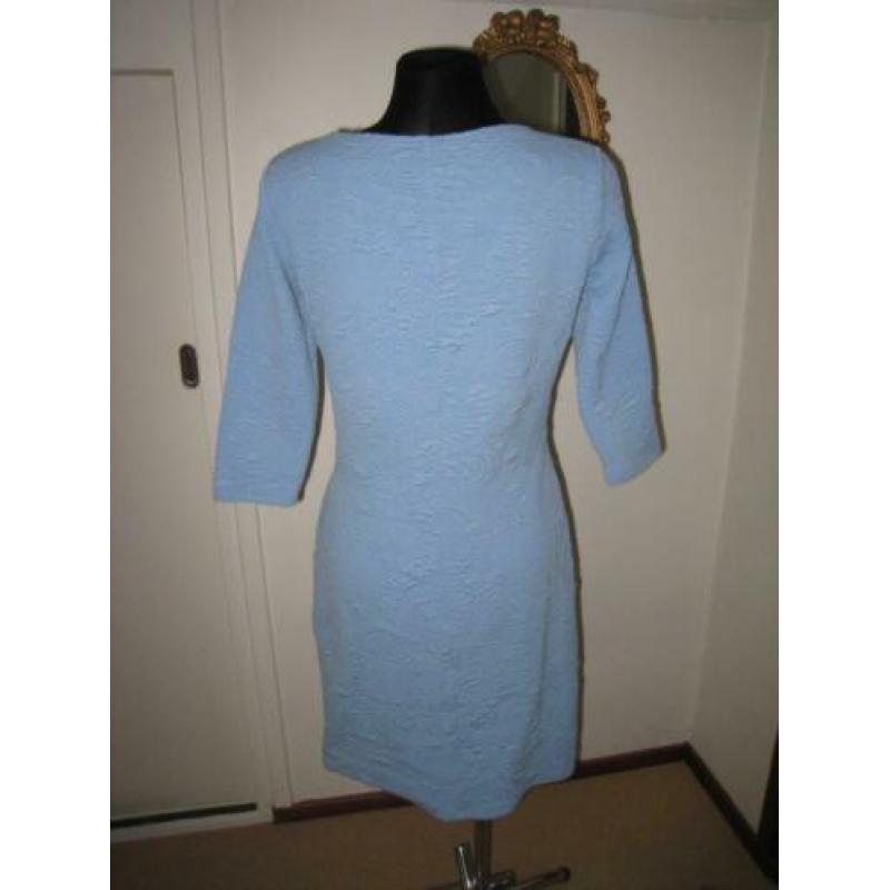 Caroline Biss mooi blauw tricot jurkje, 40