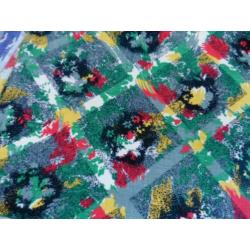 Lap stof retro vintage katoen nieuw groen rood geel zwart