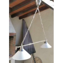 Te Koop: dubbele glazen hanglamp