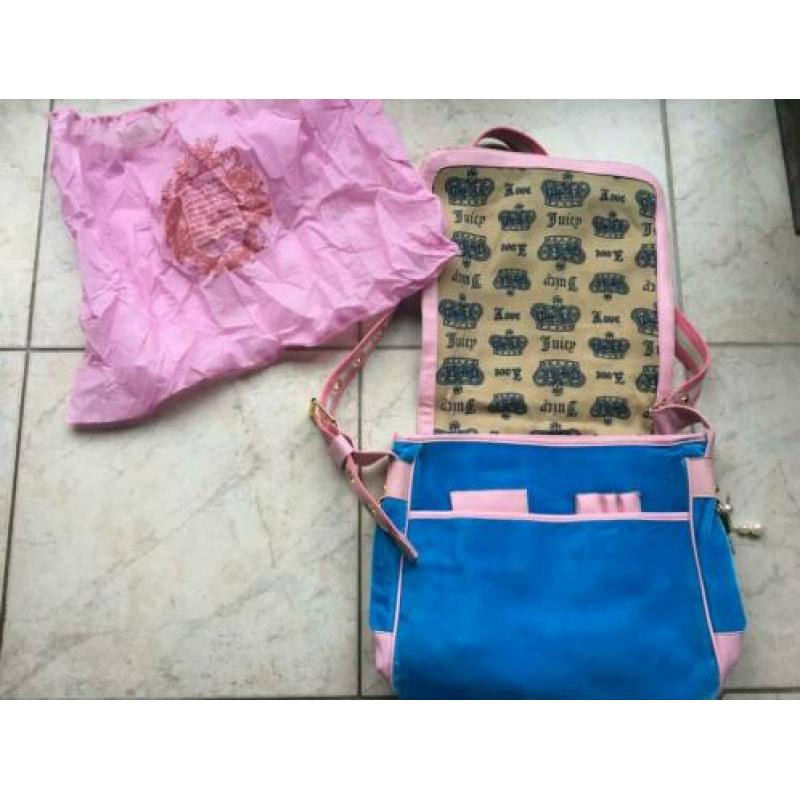 Leuke blauw/roze Juicy Couture tas