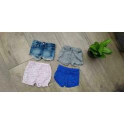 4 korte broeken meisje maat 80 Prenatal H&M