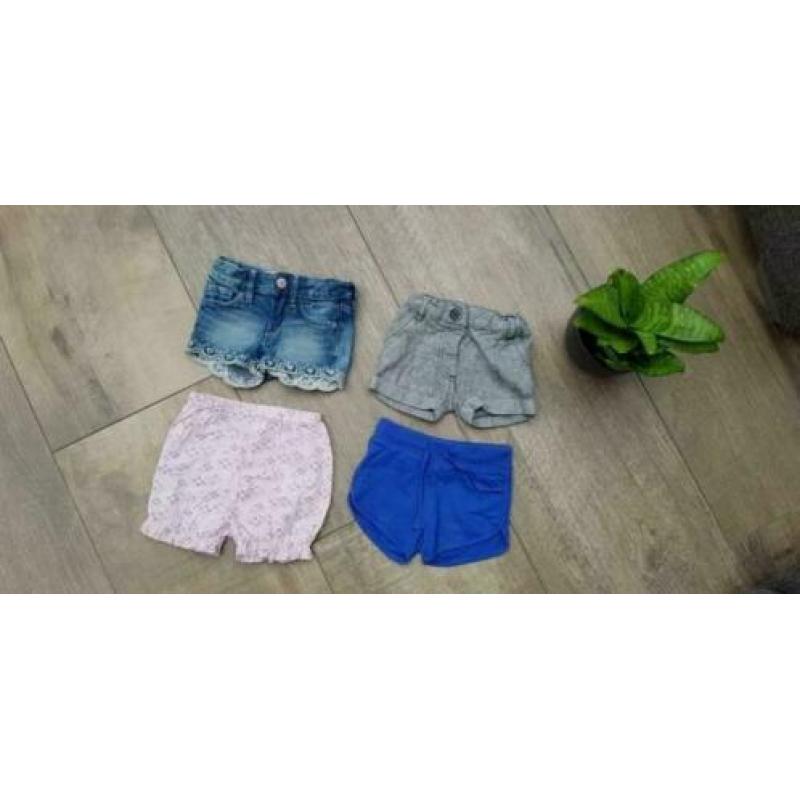 4 korte broeken meisje maat 80 Prenatal H&M