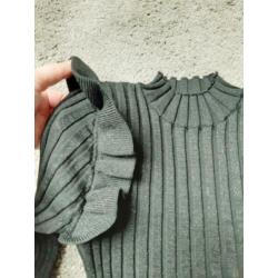 Nieuw truitje met roesel en glitter one size
