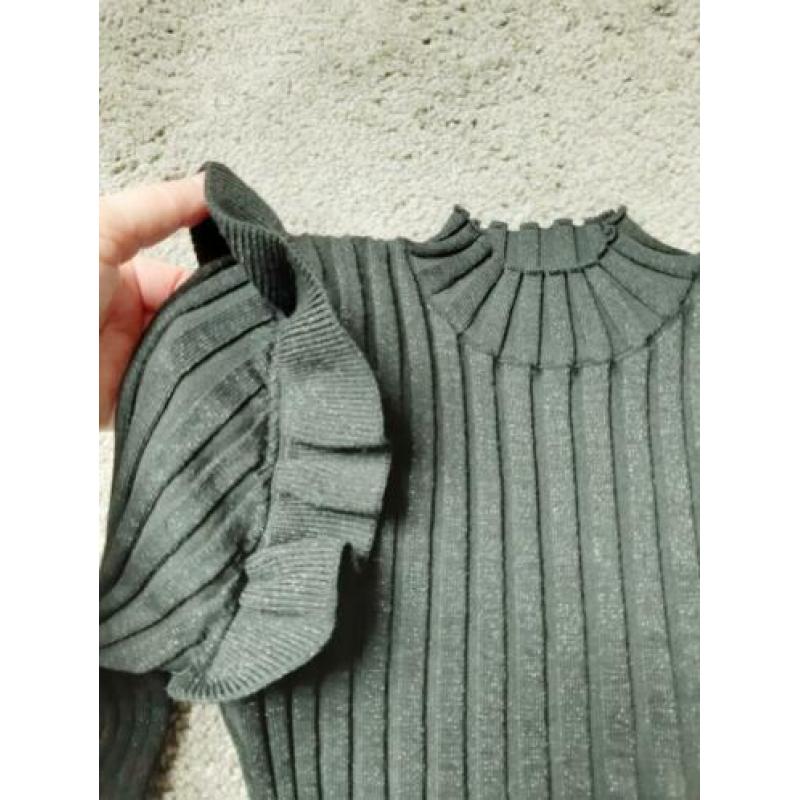 Nieuw truitje met roesel en glitter one size
