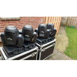 4x Showtec Phantom 250 Spot movinghead