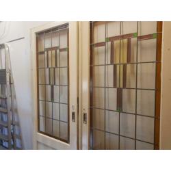 Glas in lood deuren