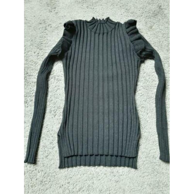 Nieuw truitje met roesel en glitter one size