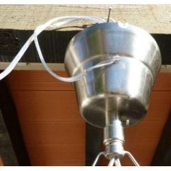 Te Koop: dubbele glazen hanglamp