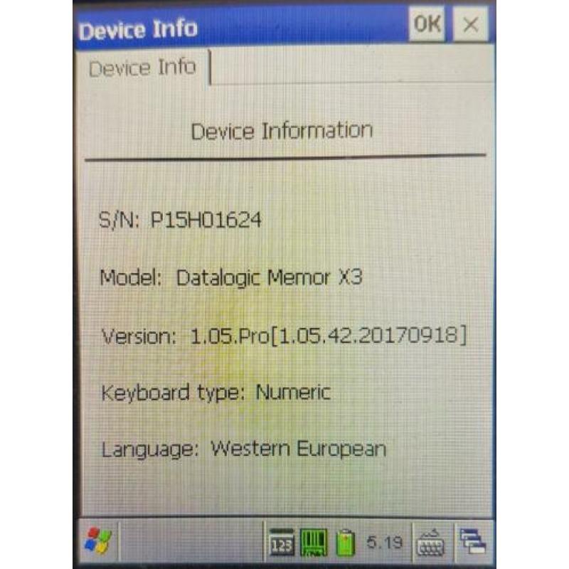 Datalogic Memor X3 met docking station (94A150059)