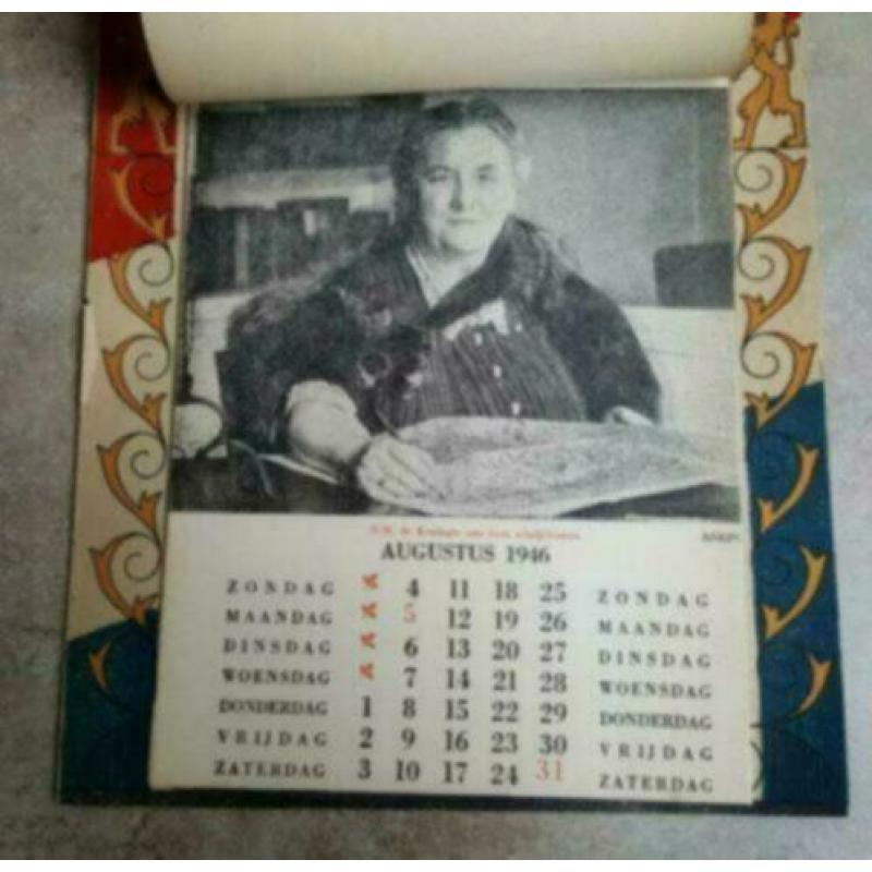 237. Nederlands Nationaal kalender 1946 koningin koninklijk