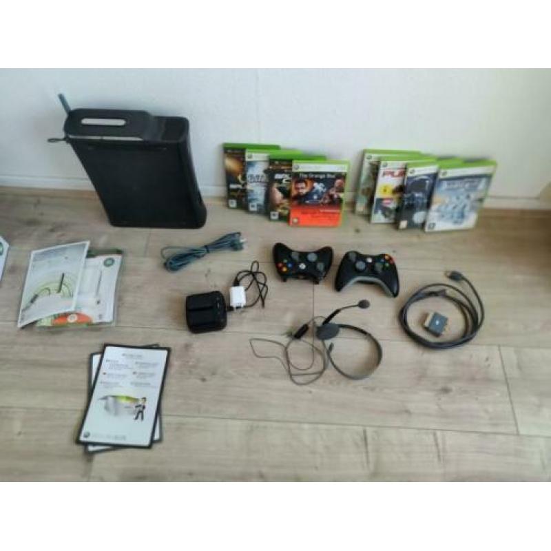 Te koop: xbox 360 elite 120gb + accesoires ( originele verpa