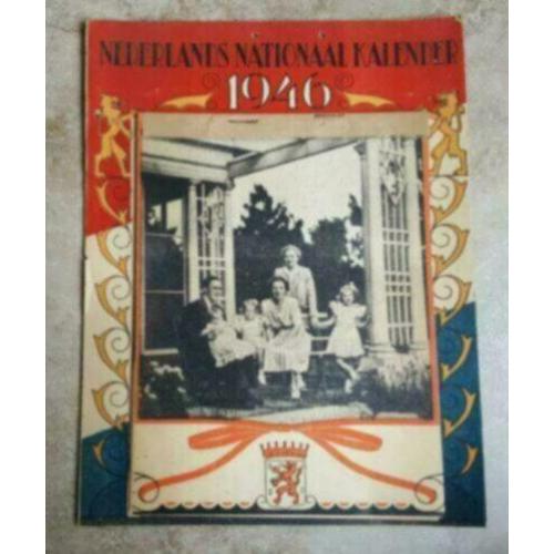237. Nederlands Nationaal kalender 1946 koningin koninklijk
