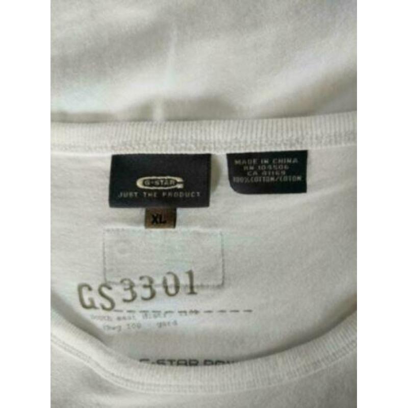 G-Star T-Shirt Kleur Wit Maat XL Nieuwstaat