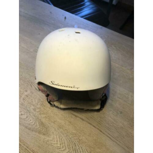 Witte skihelm 51-53 mt salomon