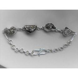 Bijzondere armband *Meteoriet & 925 zilver* UNIEK!