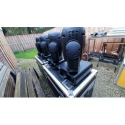 4x Showtec Phantom 250 Spot movinghead