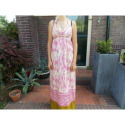 Ann Taylor Loft 100% silk, maxi jurk nieuwst. maat M/40