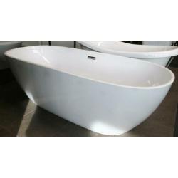 vrijstaand ligbad 180x80x58, wit, compleet