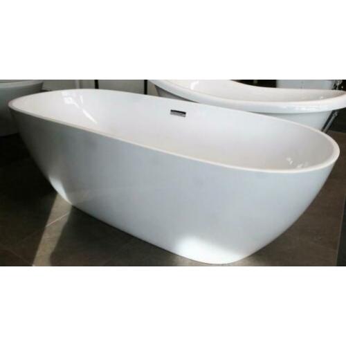 vrijstaand ligbad 180x80x58, wit, compleet
