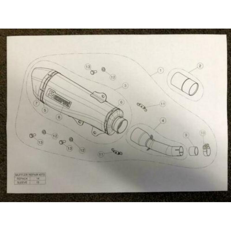 Akrapovic Black uitlaat demper Yamaha X-Max 400 XMax 18-20