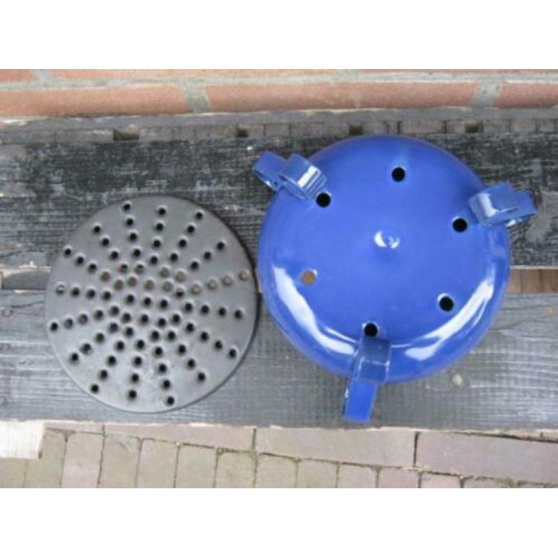 kobaltblauw emaille theelichtje