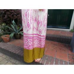 Ann Taylor Loft 100% silk, maxi jurk nieuwst. maat M/40