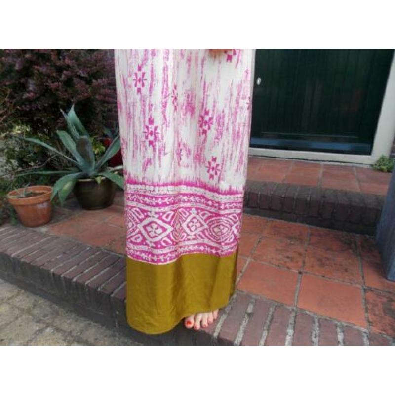 Ann Taylor Loft 100% silk, maxi jurk nieuwst. maat M/40