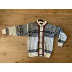 Vintage Noors wollen vest Norwool L M