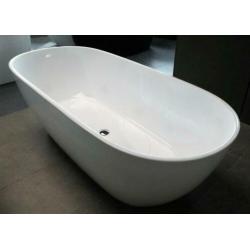 vrijstaand ligbad 180x80x58, wit, compleet