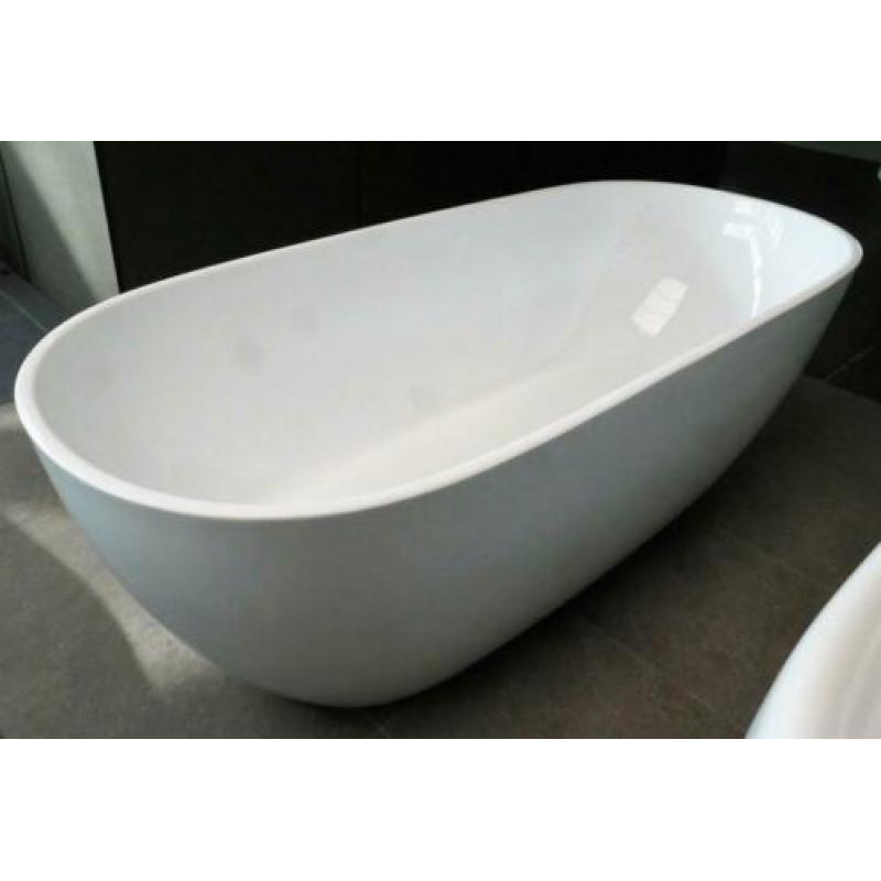 vrijstaand ligbad 180x80x58, wit, compleet
