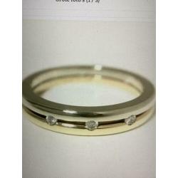 Wit/geel gouden ring met briljanten